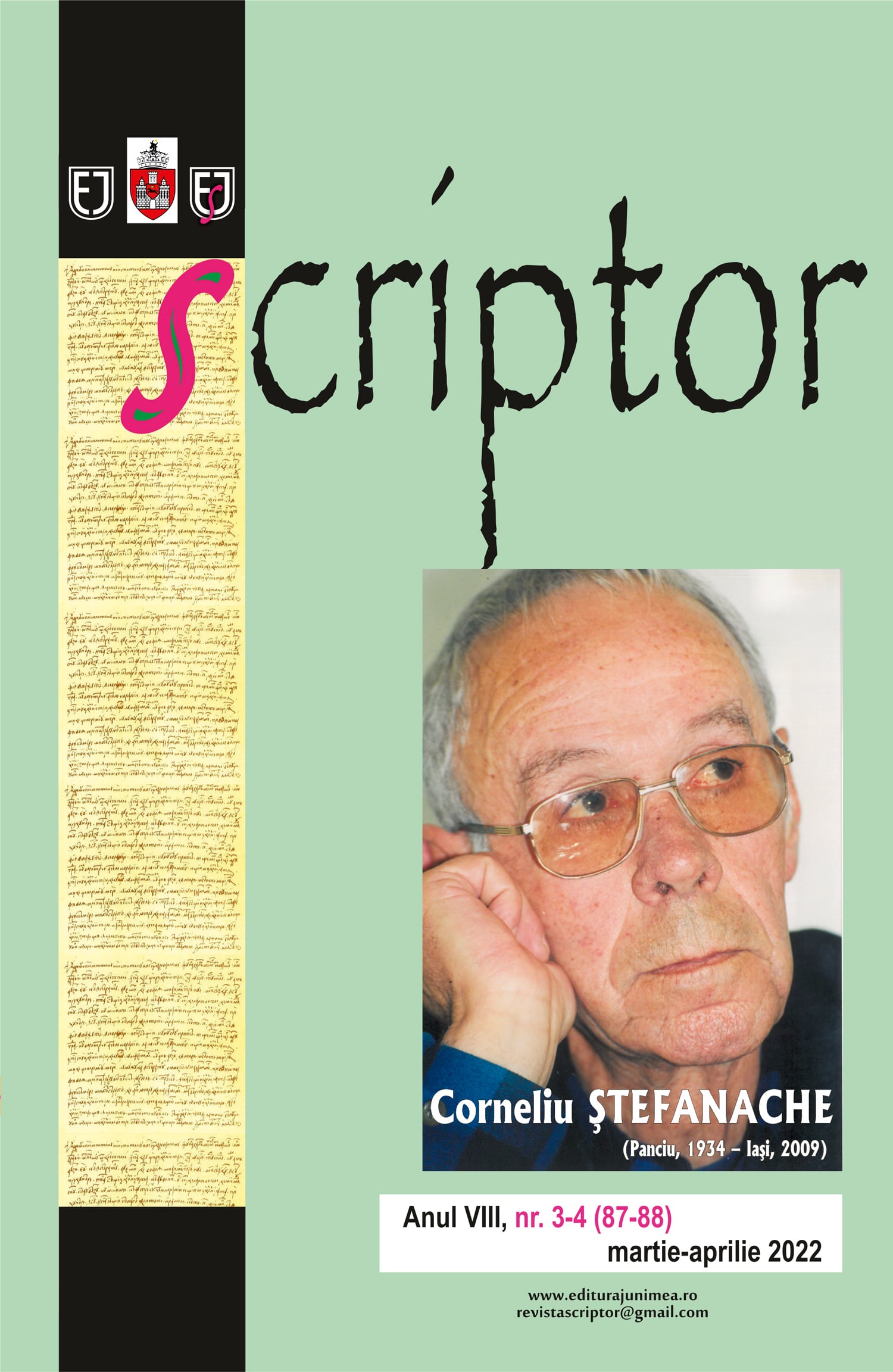 Scriptor Anul VIII, nr. 1-2 (martie-aprilie) 2022