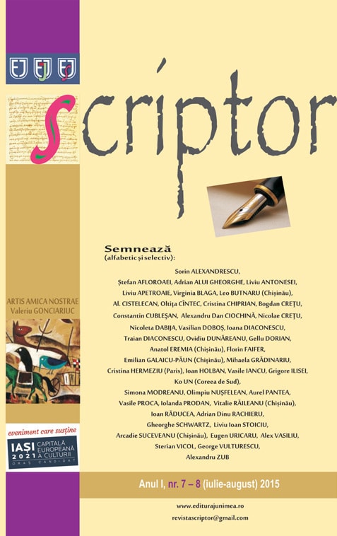 Scriptor Anul I, nr. 7-8 (iulie-august) 2015
