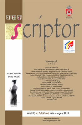 Scriptor Anul IV, nr. 7-8 (iulie-august) 2018