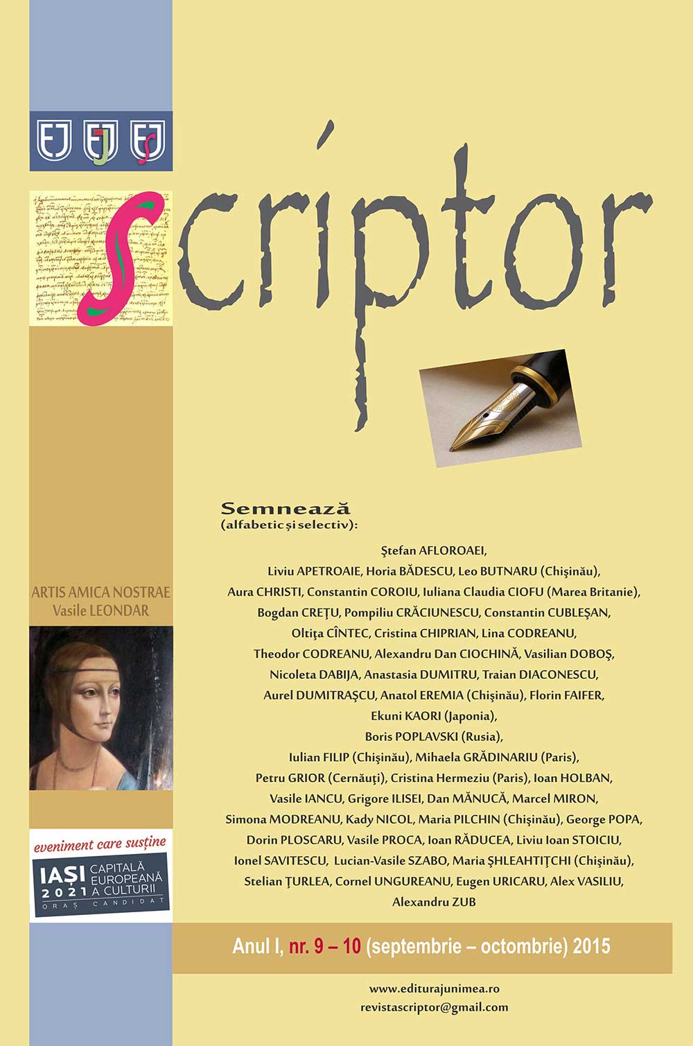 Scriptor Anul I, nr. 9-10 (septembrie-octombrie) 2015