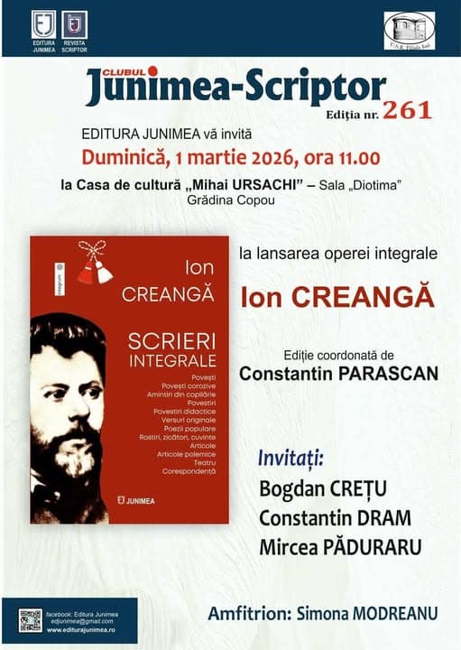 CLUBUL Junimea-Scriptor, Ediția nr. 261