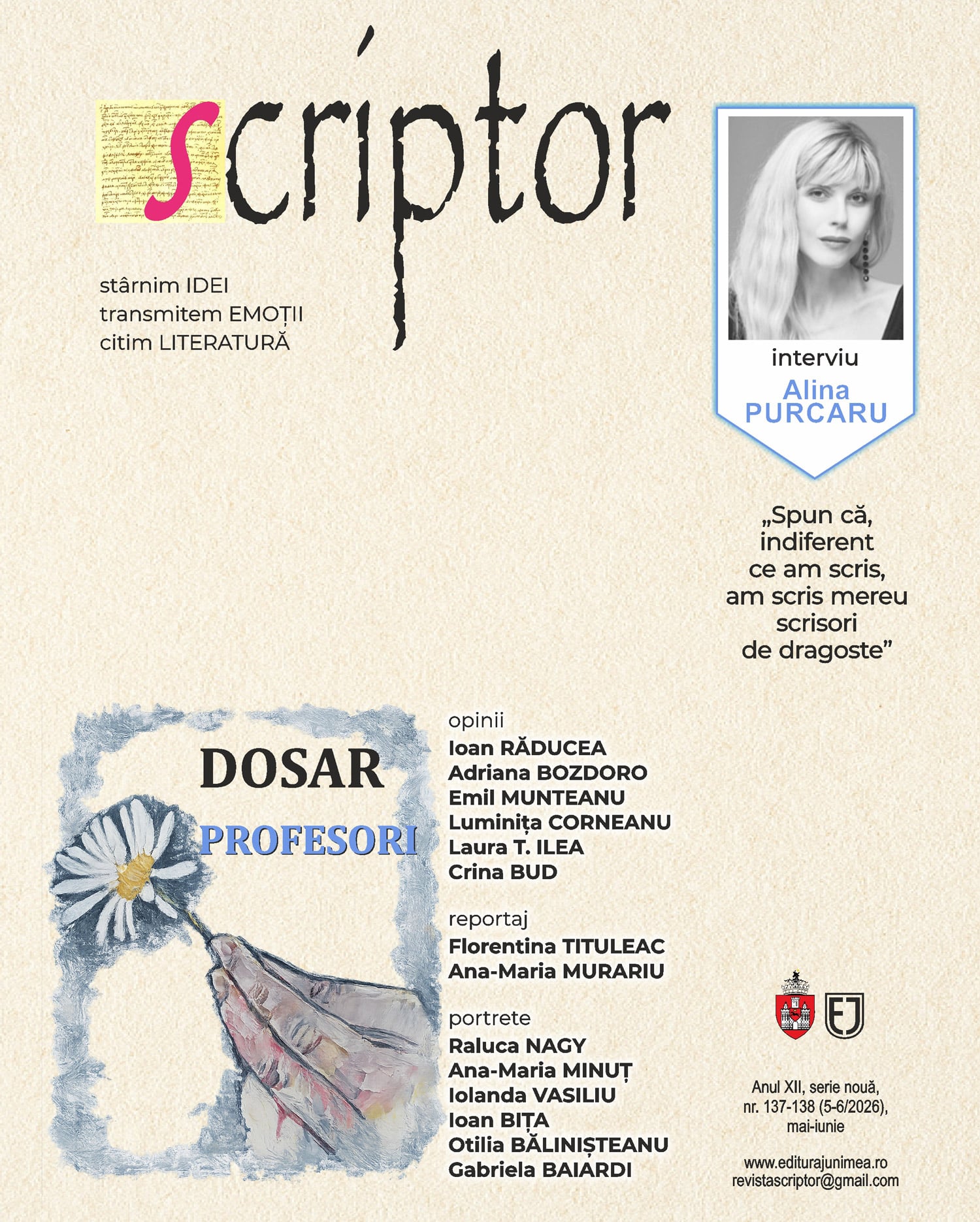 Scriptor Anul XII, nr. 5-6 (mai-iunie) 2026 (137-138)